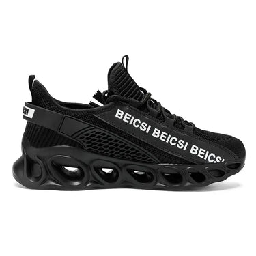 Eclipse Pro Shadow Black Running Sneakers - Front View | Xpression Sneakers