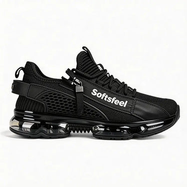Softsfeel Shade Black Running Sneakers - Front View | Xpression Sneakers