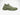 Right side view of olive green seamless knit slip-on sneaker with sculptural tabi sole and ribbed ankle collar — Xpression Sneakers