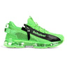 Softsfeel Breeze electric green running sneakers - front view showing lace-up closure and mesh upper | Xpression Sneakers